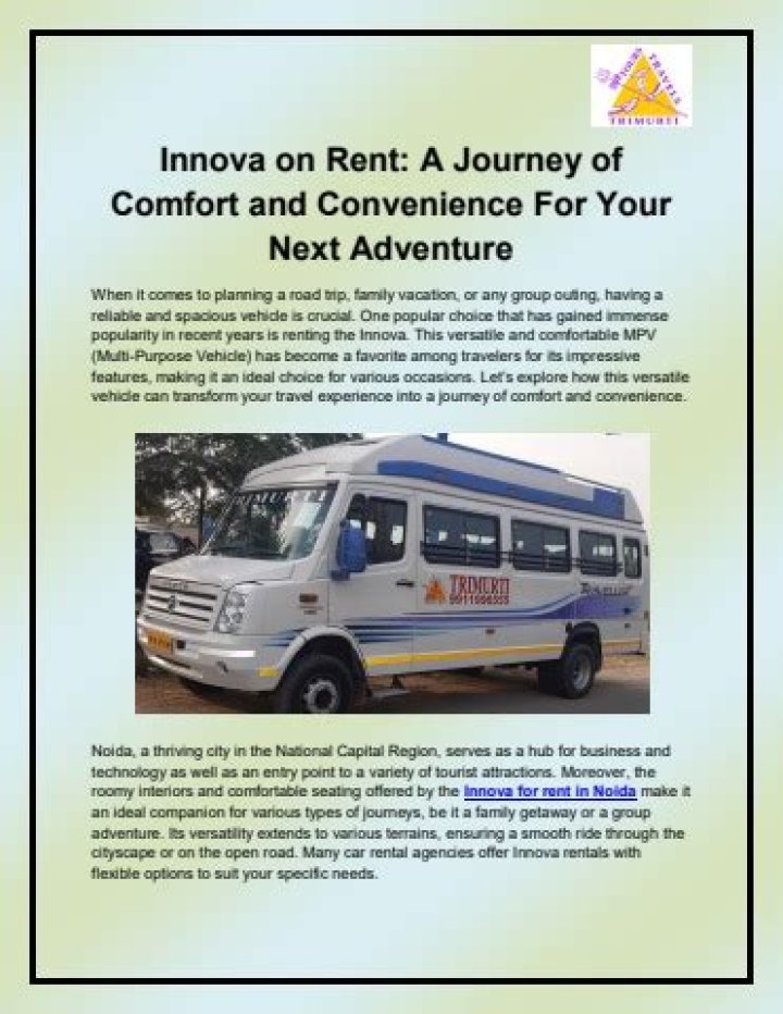A Journey Of Comfort And Convenience