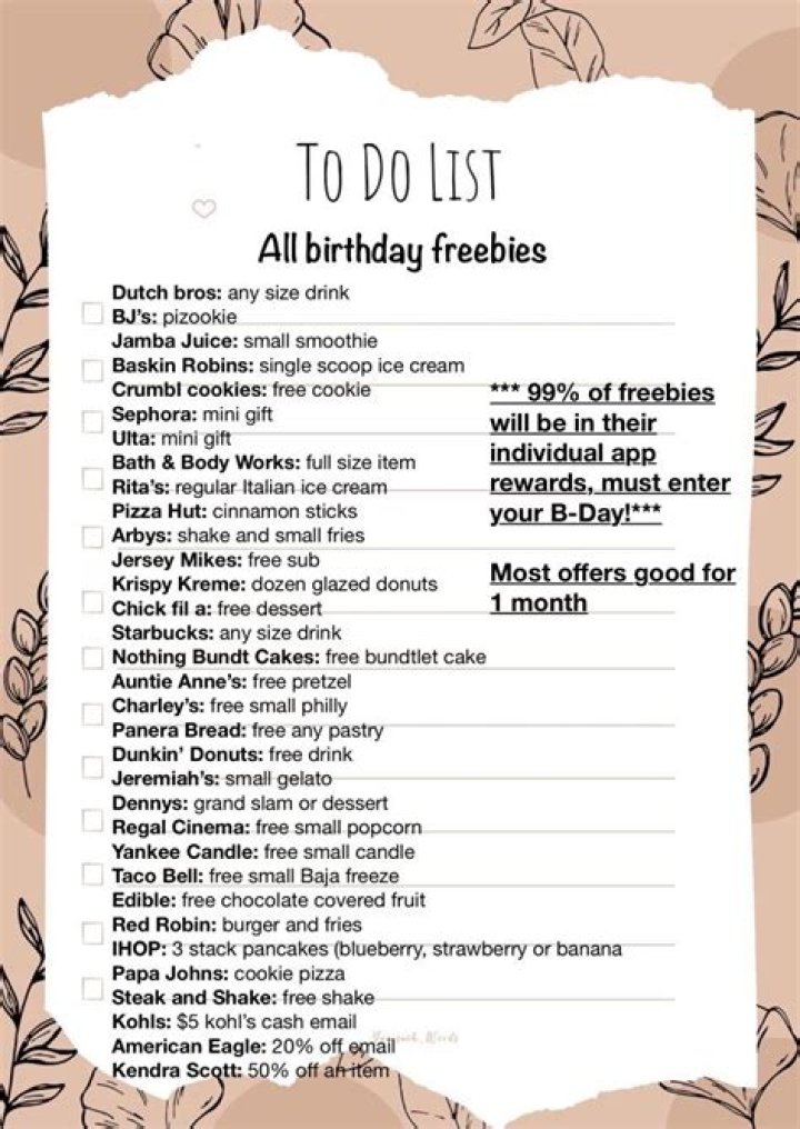 Discover The Ultimate Guide To Free Birthday Meals