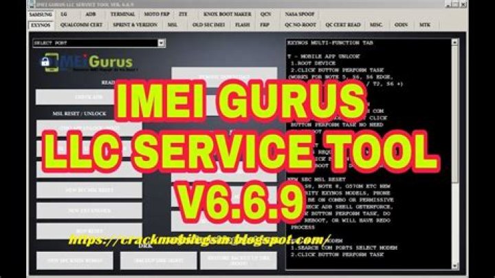 Discoveries With IMEI Gurus LLC Service Tool V6.6