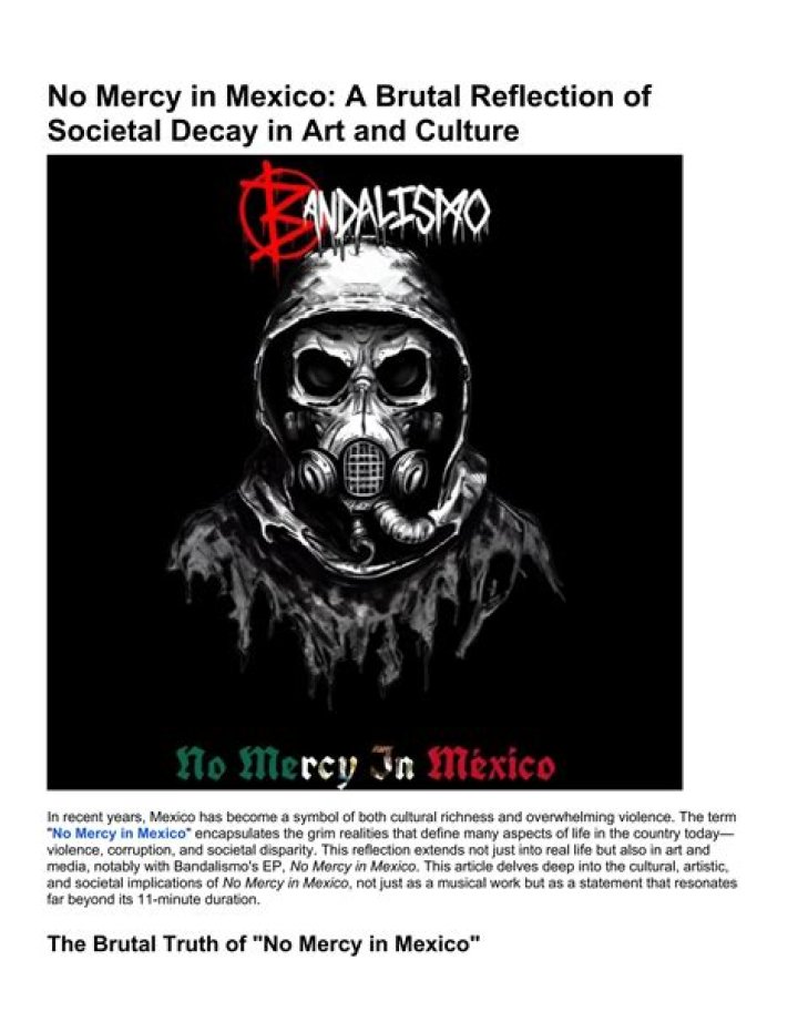 No Mercy in Mexico Full Video: Understanding the Context and Implications