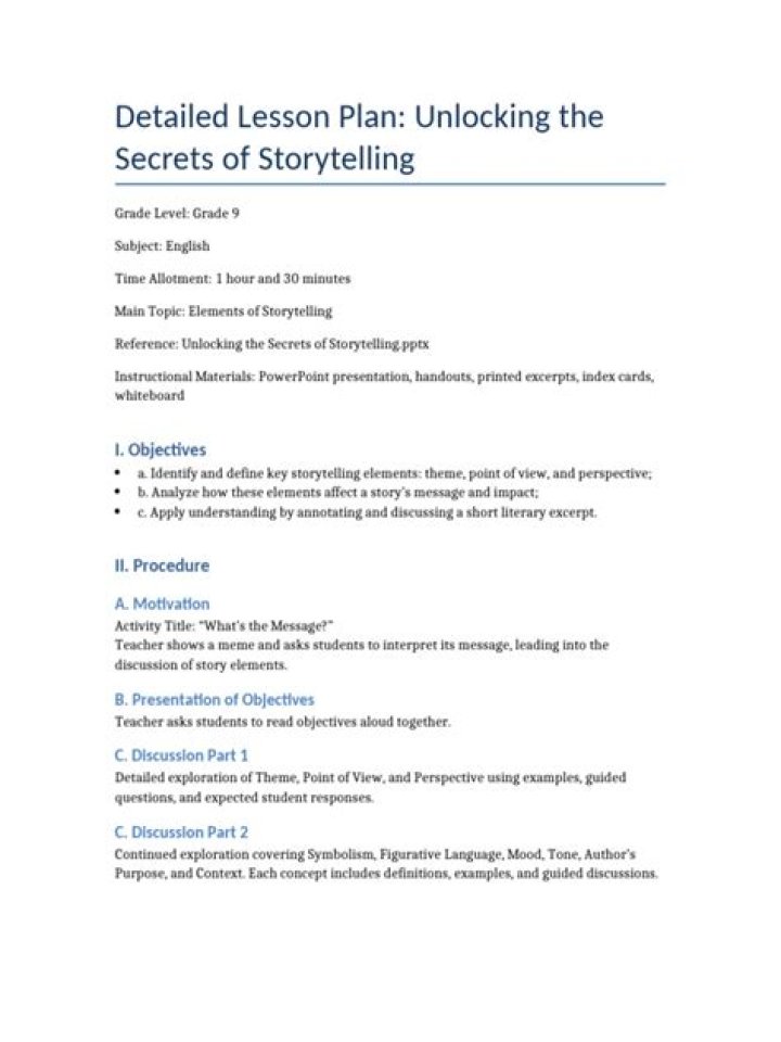 Unlocking The Secrets Of Storytelling