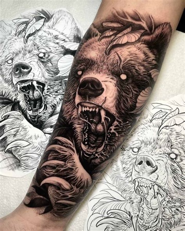 Unveiling The Power And Symbolism Of Mens Bear Tattoos