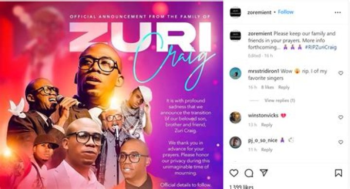 Zuri Craig Cause of Death: Understanding the Tragic Loss of a Talented Artist